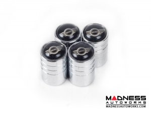 MINI Valve Caps (4) - V7 - Chrome w/ MINI Logo 